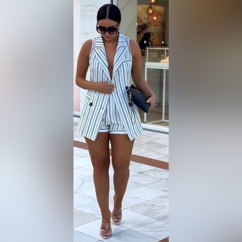 Fashion Nova Short Vest Set
